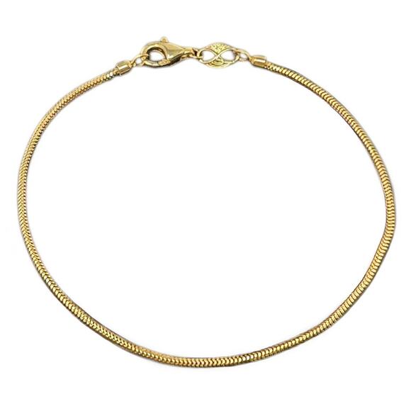 Italy 14K Yellow Gold Snake Chain Bracelet – 7”, 1.85g, Hallmarked - Picture 1 of 4